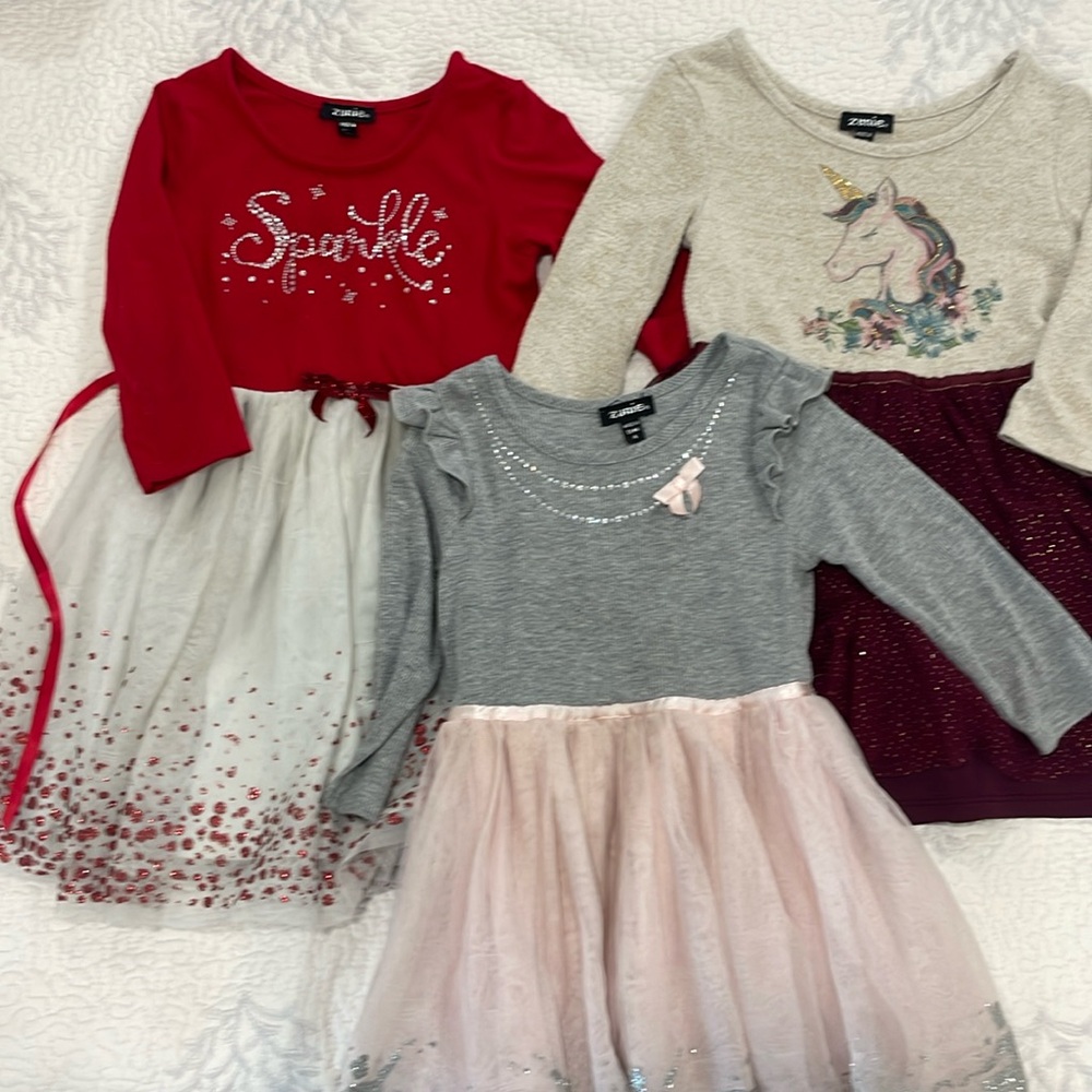 3 Zunie Dresses with Flowy Tulle Skits!
